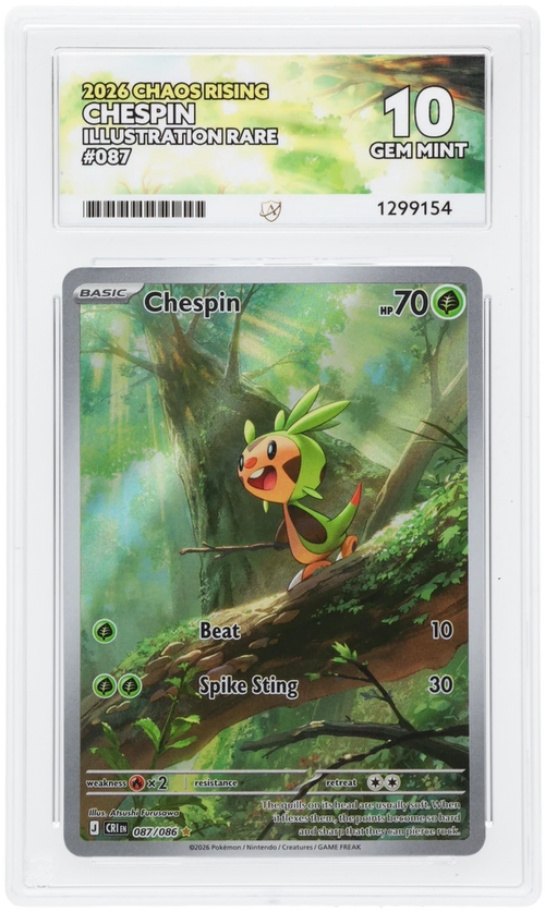 ACE 10 - Chespin - 087/086 - Illustration Rare - 2026 Chaos Rising - Pokemon