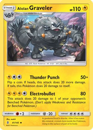 Alolan Graveler 41/145 - SM  Guardians Rising