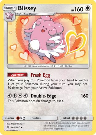 Blissey 102/145 - SM  Guardians Rising Holofoil