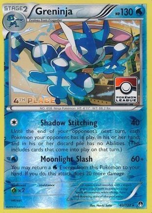 Greninja - 40/122 (League Promo) [4th Place] 40 - League & Championship Cards Reverse Holofoil