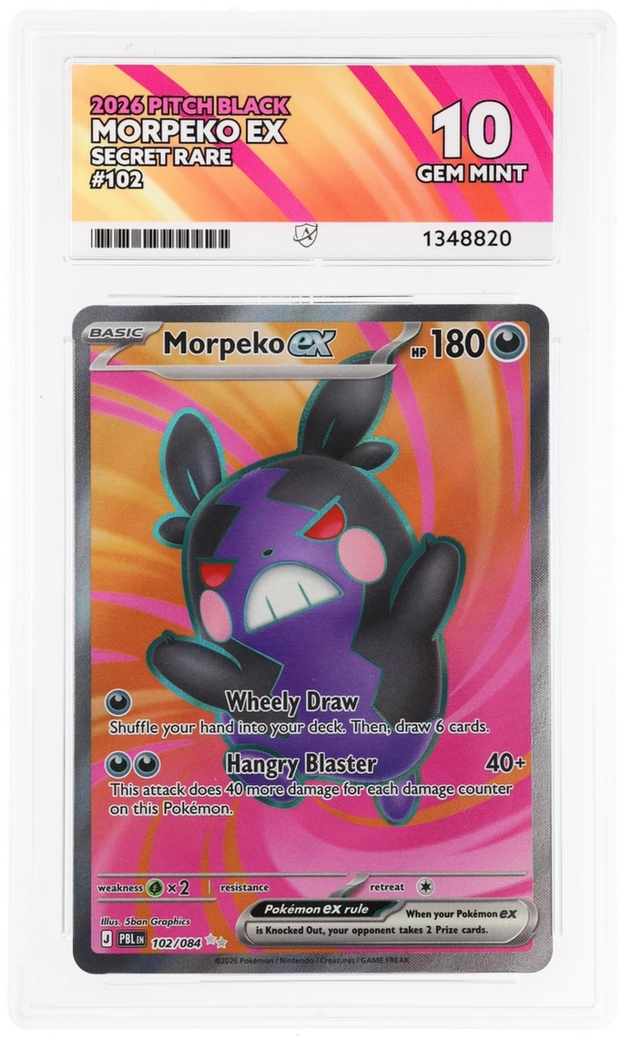 ACE 10 - Morpeko EX - 102/084 - Secret Rare - 2026 Pitch Black - Pokemon