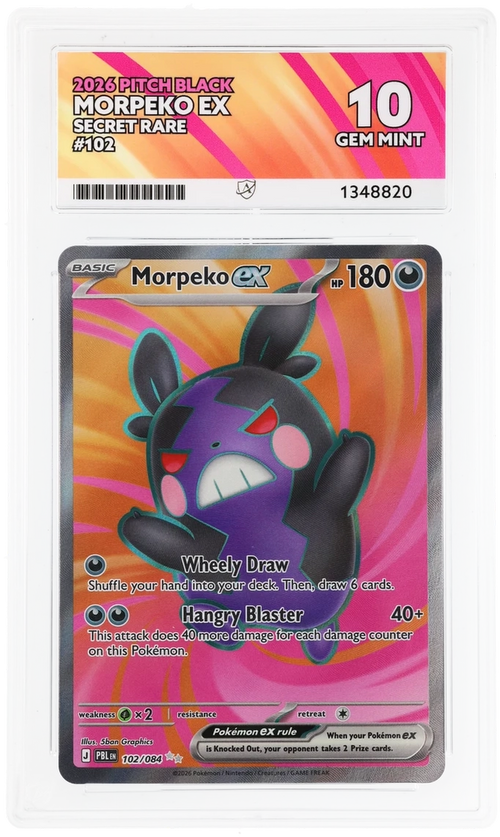 ACE 10 - Morpeko EX - 102/084 - Secret Rare - 2026 Pitch Black - Pokemon