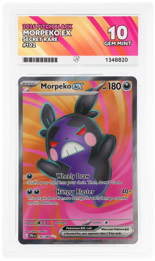 ACE 10 - Morpeko EX - 102/084 - Secret Rare - 2026 Pitch Black - Pokemon