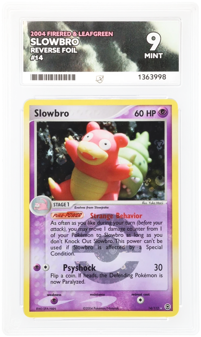 ACE 9 - Slowbro - 14/112 - Reverse Holo - 2004 FireRed & LeafGreen - Pokemon