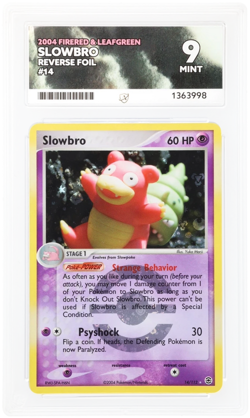 ACE 9 - Slowbro - 14/112 - Reverse Holo - 2004 FireRed & LeafGreen - Pokemon