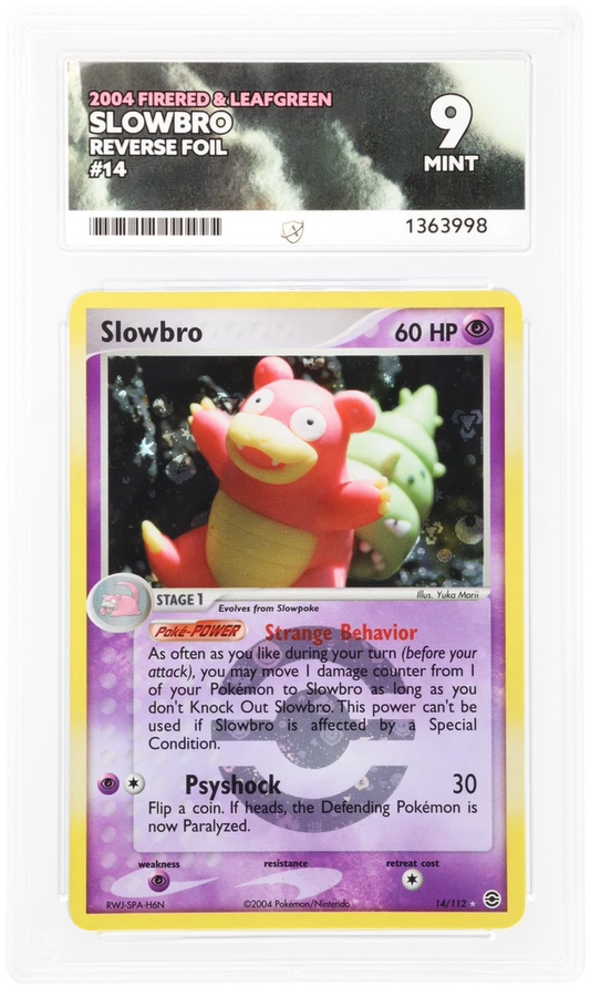ACE 9 - Slowbro - 14/112 - Reverse Holo - 2004 FireRed & LeafGreen - Pokemon