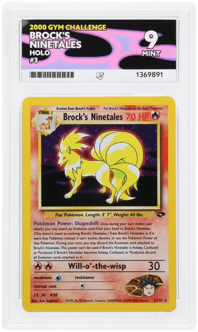 ACE 9 - Brock's Ninetales - 3/132 - Gym Challenge - Pokemon - front