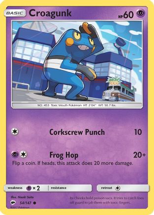 Croagunk 54/147 - SM  Burning Shadows