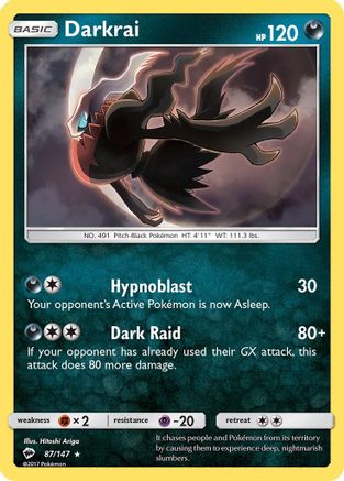 Darkrai 87/147 - SM  Burning Shadows Holofoil