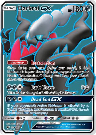 Darkrai GX (Full Art) 139/147 - Burning Shadows Holofoil
