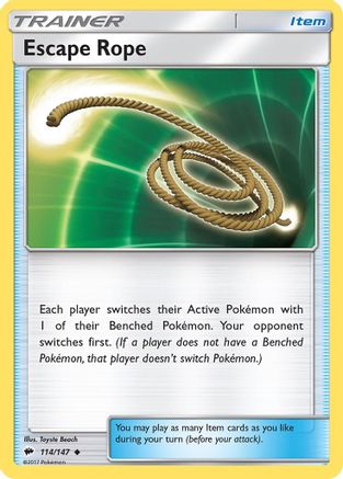 Escape Rope 114/147 - Burning Shadows Reverse Holofoil