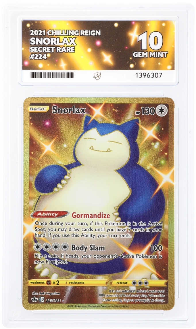 ACE 10 - Snorlax - 224/198 - Chilling Reign - Pokemon - front