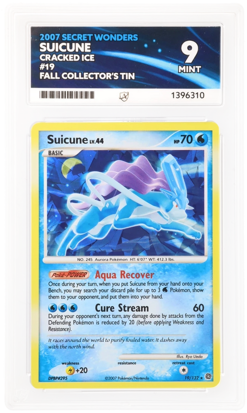 ACE 9 - Suicune - 19/132 - Secret Wonders - Fall Collector's Tin - Pokemon - front