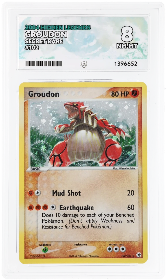 ACE 8 - Groudon - 102/101 - Hidden Legends - Pokemon - front
