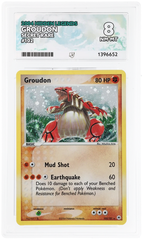 ACE 8 - Groudon - 102/101 - Hidden Legends - Pokemon - front