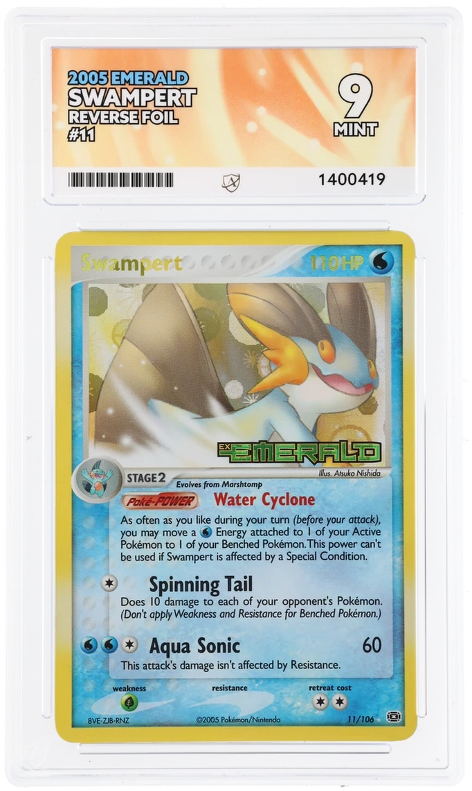 ACE 9 - Swampert - 11/106 - Emerald - Pokemon - front