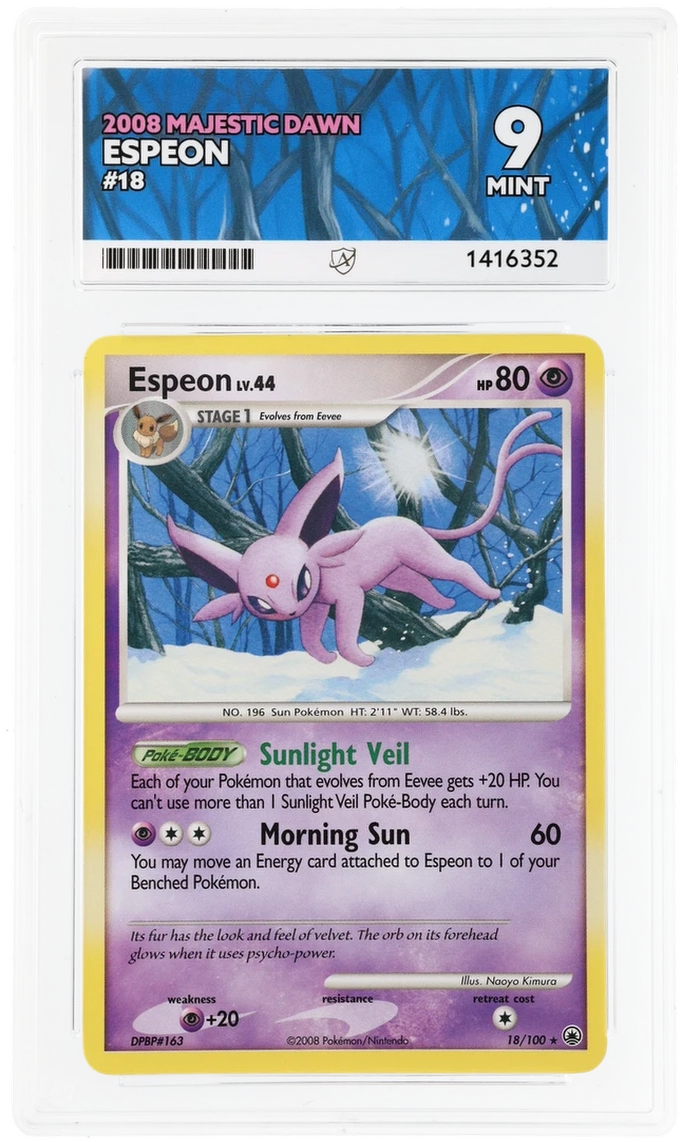 ACE 9 - Espeon - 18/100 -2008 Majestic Dawn - Pokemon