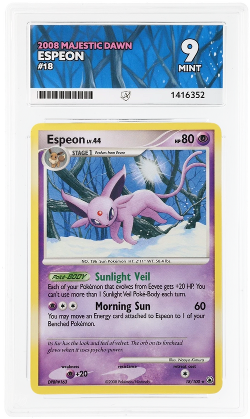 ACE 9 - Espeon - 18/100 -2008 Majestic Dawn - Pokemon