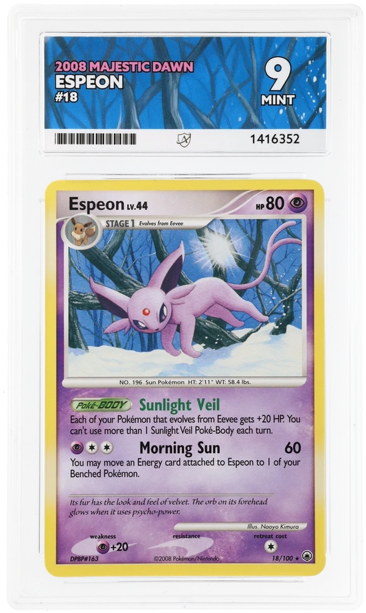 ACE 9 - Espeon - 18/100 -2008 Majestic Dawn - Pokemon