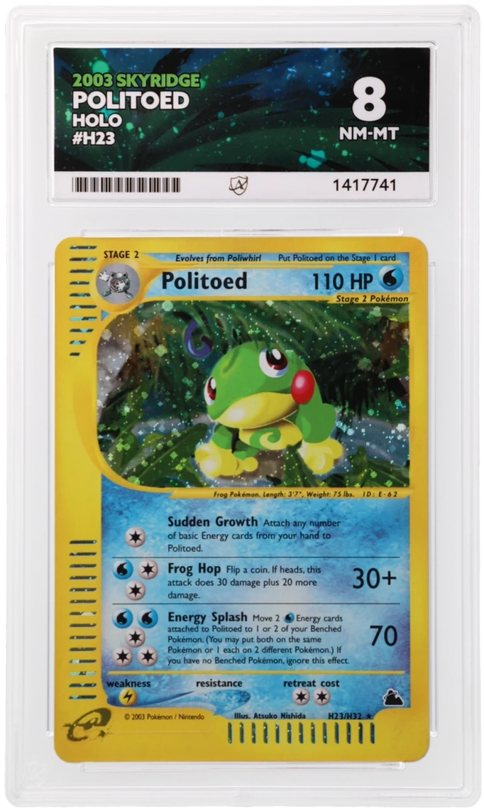 ACE 8 - Politoed - Holo - H23/H32 - 2003 Skyridge - Pokemon