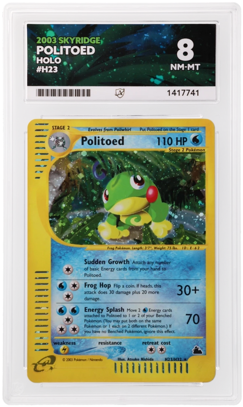 ACE 8 - Politoed - Holo - H23/H32 - 2003 Skyridge - Pokemon