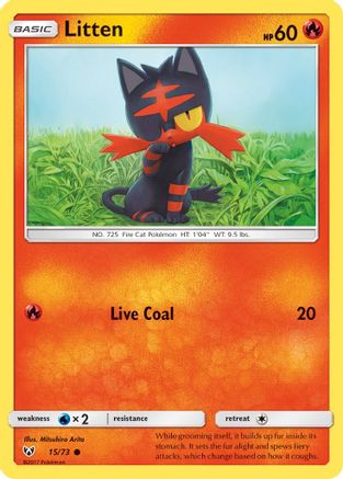 Litten 15/73 - Shining Legends Reverse Holofoil