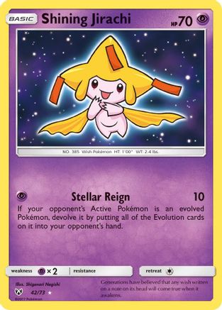 Shining Jirachi 42/73 - Shining Legends Holofoil