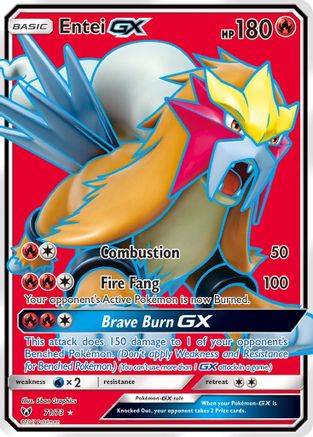 Entei-GX 71/73 - Shining Legends Holofoil
