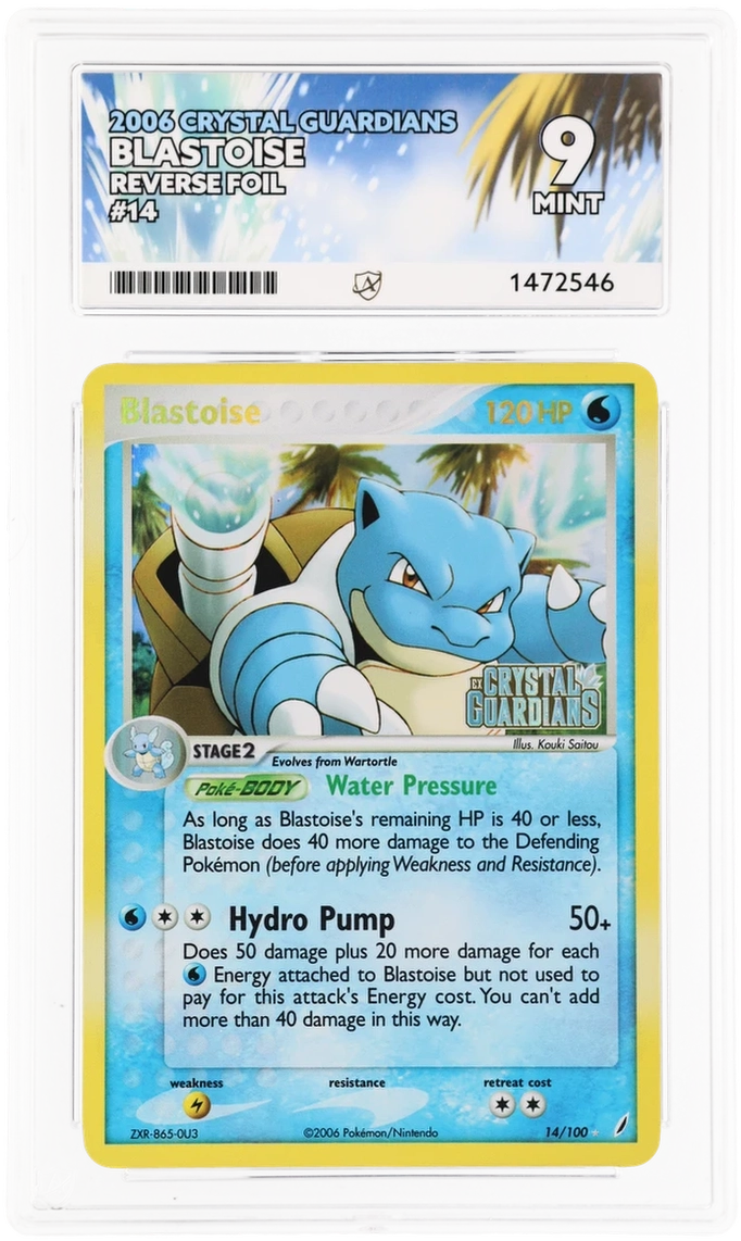 ACE 9 - Blastoise - 14/100 - Reverse Foil - 2006 Crystal Guardians - Pokemon