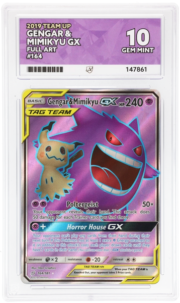 ACE 10 - Gengar & Mimikyu GX - 164/181 - Team Up - Pokemon – PokeRand