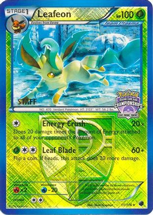 Leafeon - 11/116 (State Championships) [Staff] 11 - League & Championship Cards Reverse Holofoil