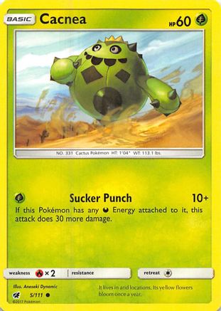 Cacnea 5/111 - SM  Crimson Invasion Reverse Holofoil