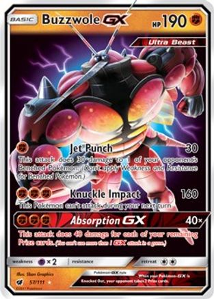 Buzzwole GX 57/111 - SM  Crimson Invasion Holofoil