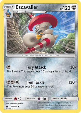 Escavalier 69/111 - Crimson Invasion Reverse Holofoil