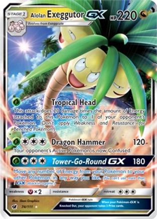 Alolan Exeggutor GX 74/111 - SM  Crimson Invasion Holofoil