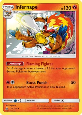 Infernape 23/156 - Ultra Prism Reverse Holofoil