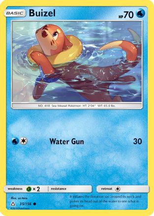 Buizel 35/156 - SM  Ultra Prism Reverse Holofoil