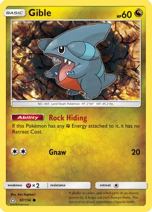 Gible 97/156 - Ultra Prism Reverse Holofoil