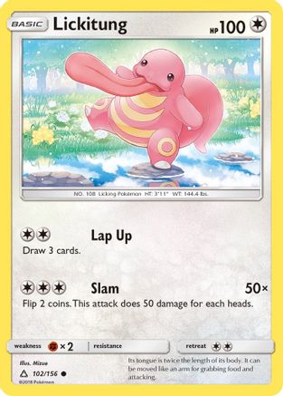 Lickitung 102/156 - Ultra Prism Reverse Holofoil