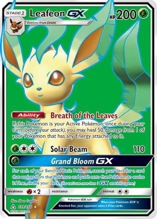 Leafeon GX (Full Art) 139/156 - Ultra Prism Holofoil