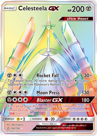 Celesteela GX (Secret Rare) 162/156 - SM  Ultra Prism Holofoil