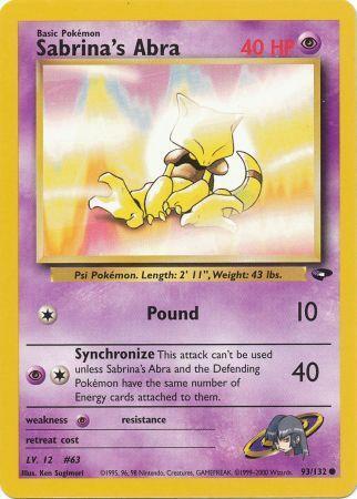Sabrina's Abra 93/132 - Gym Challenge Unlimited