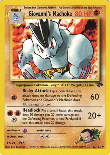 Giovanni's Machoke 42/132 - Gym Challenge Unlimited