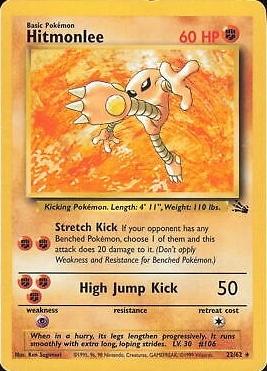 Hitmonlee 22/62 - Fossil Unlimited
