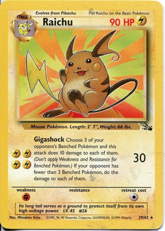 Raichu 29/62 - Fossil Unlimited