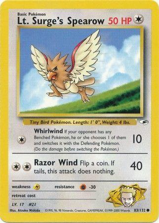 Lt. Surge's Spearow 83/132 - Gym Heroes Unlimited