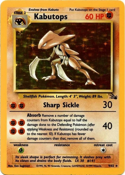 Kabutops 9/62 - Fossil Unlimited Holofoil