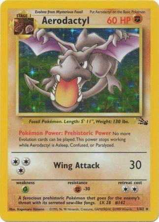 Aerodactyl 1/62 - Fossil Unlimited Holofoil