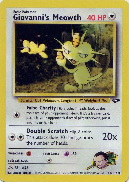 Giovanni's Meowth 43/132 - Gym Challenge Unlimited