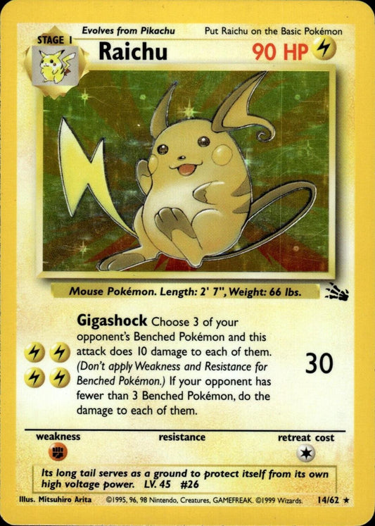 Raichu 14/62 - Fossil Unlimited Holofoil